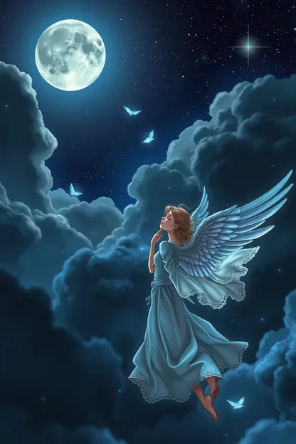 Buenas Noches Imágenes de Ángel de Esplendor Celestial