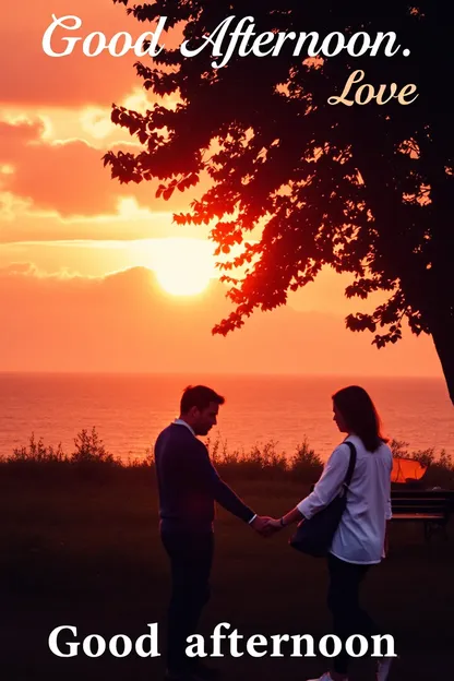 Buenas tardes imágenes de amor capturadas con momentos jubilosos