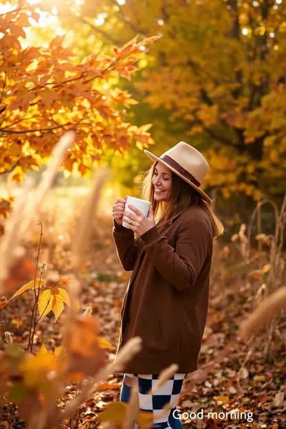 Buenos días con imágenes de otoño