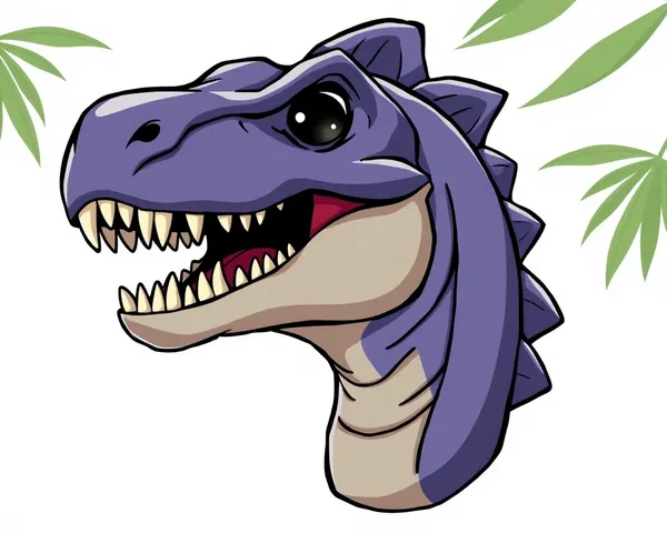 Cabeza de dinosaurio de dibujo animado PNG con fondo transparente