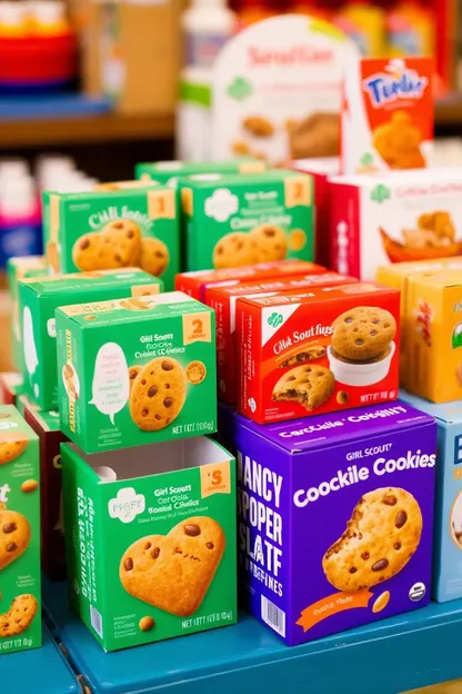 Cajas de galletas de las Girl Scouts horneadas frescas todos los días