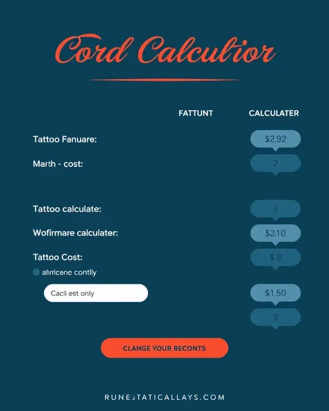 Calculadora de costos de tatuaje: estimación precisa y precio