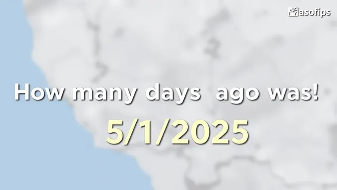 Calcular días atrás 1 de mayo de 2025 fecha