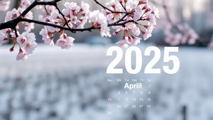 Calendario de Abril 2025 disponible para descargar gratuitamente