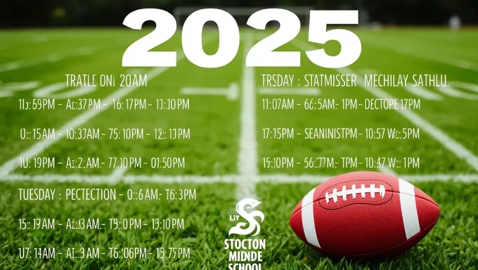 Calendario de Fútbol 2025 para la Escuela Secundaria Linton-Stockton