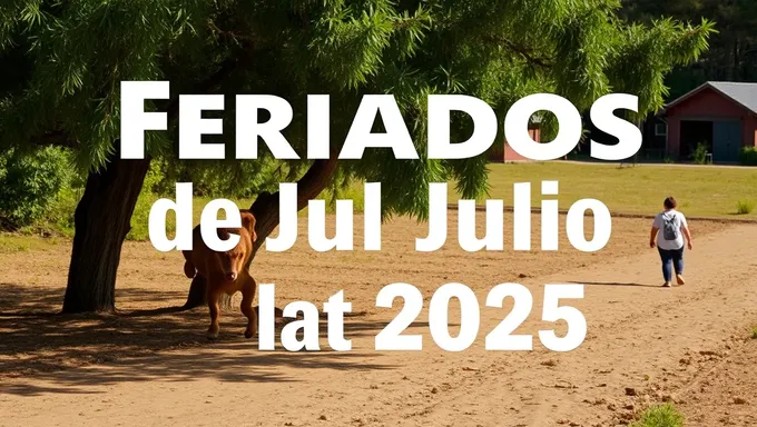 Calendario de feriados de julio 2025