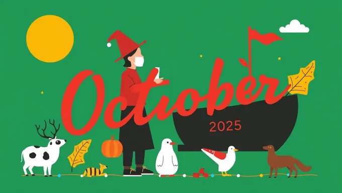 Calendario de fiestas diverso de octubre 2025