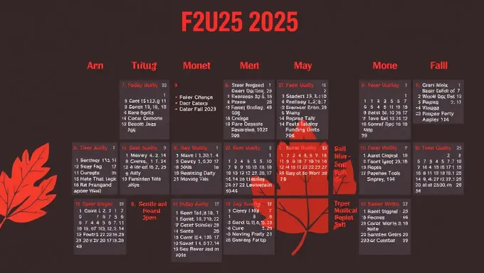 Calendario de horario de clases de otoño de 2025 de UTD