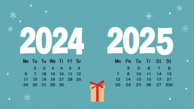 Calendario de vacaciones 2024 y 2025 planificado