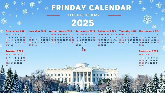 Calendario de vacaciones federales 2025 para el próximo año