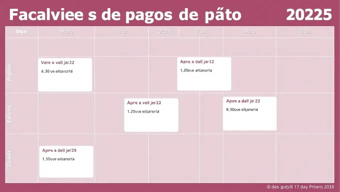 Calendario y esquema de pago del año 2025