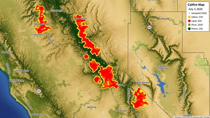 Calfire Publica Informe de Actualización del Mapa del 5 de julio de 2025