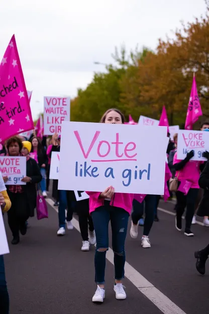 Campaña de Votación de Pink como una Niña