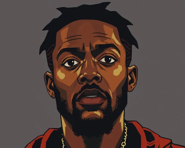 Cara de Kendrick Lamar en formato de PNG para estudio