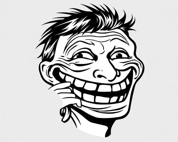 Cara de Trolling en PNG, símbolo popular de meme