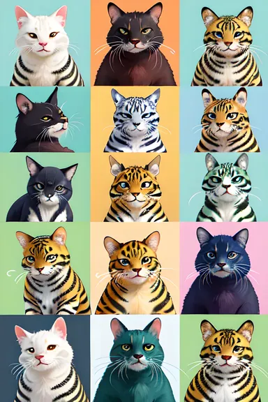 Caras de Animales Coloridas en Imágenes Divertidas