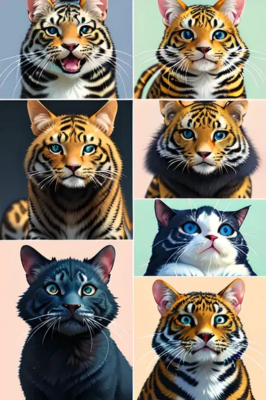 Caras de Animales en Imágenes Coloridas Divertidas