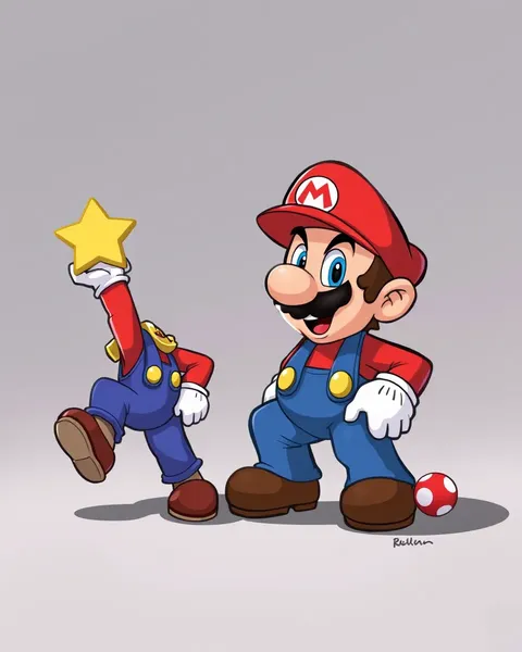 Caras de personajes de Mario de dibujos animados