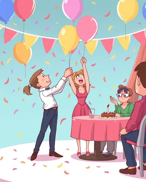 Celebración de Cartoon brillante para recuerdos felices