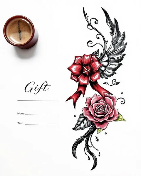 Certificado de Regalo de Tatuaje para Diseño Personalizado