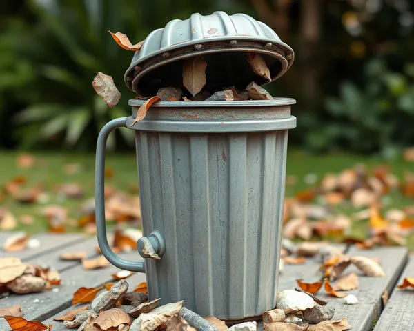 Cesto de Basura Llena de Residuos PNG