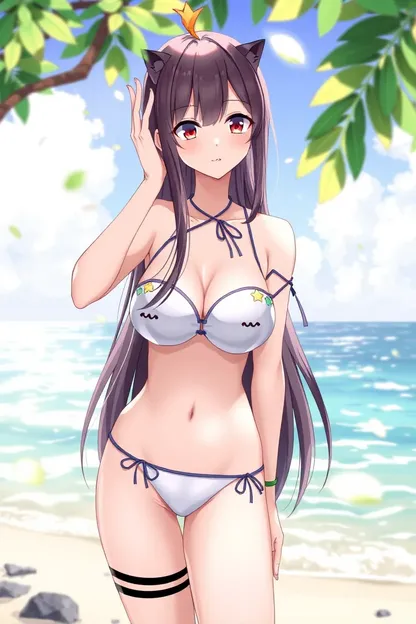 Chica Anime AI Cortejada en Bikini