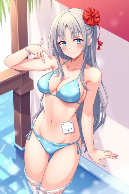 Chica anime atractiva en bikini NSWF