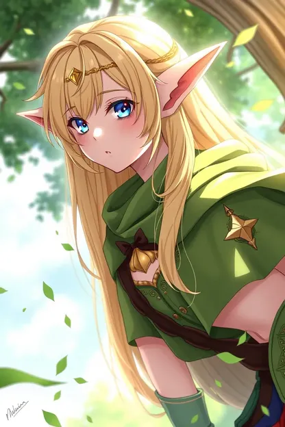 Chica anime rubia comparte foto de perfil de elfo todos los días