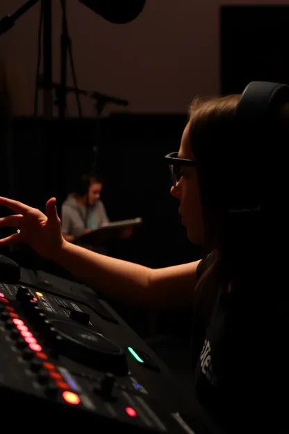 Chica de sonido con efectos de sonido y risas