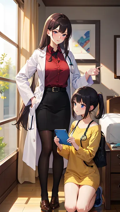 Chicas de secundaria examinadas por un doctor hentai