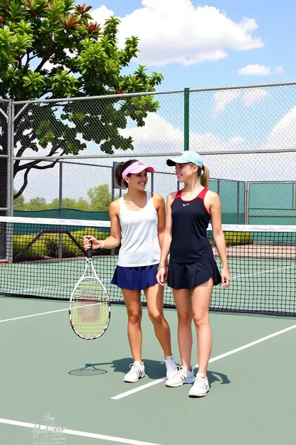 Chicas de tenis desarrollan su juego