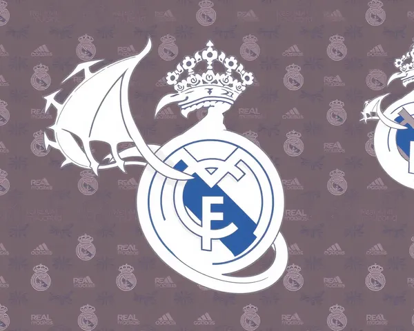 Club de Fútbol Real Madrid con patrón de dragón, formato PNG