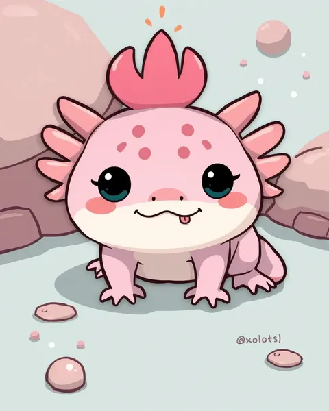 Colección de Imágenes de Axolotl de Cartón Adorables