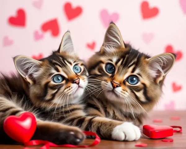 Colección de fotos de gatos valentineros lindos