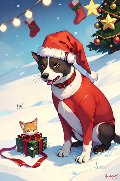 Colección de imágenes de Navidad de animales