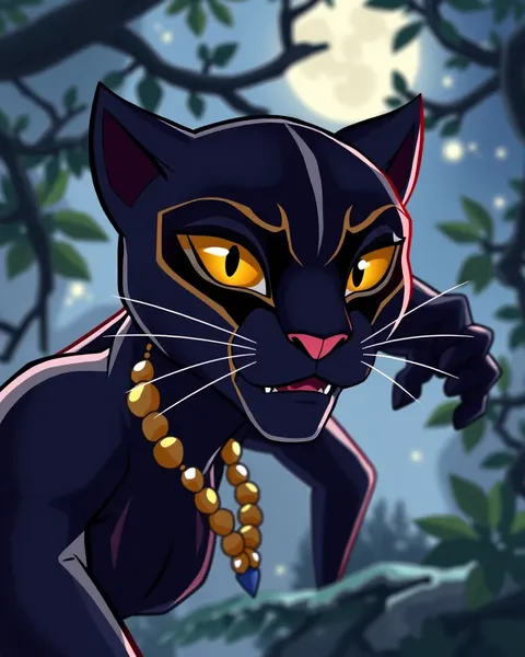 Colección de imágenes de dibujos animados de Black Panther disponible en línea