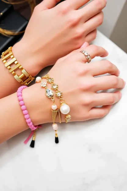 Colección de joyería de chicas: pulseras de chicas