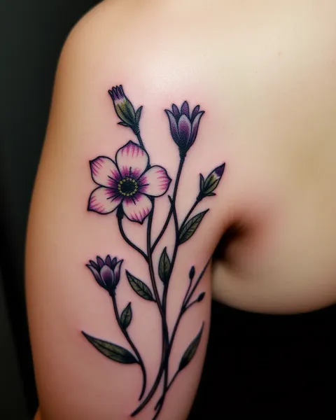 Combinaciones hermosas de flores y tatuajes de mes de nacimiento