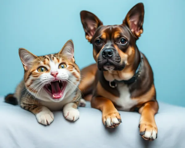 Compartir fotos divertidas de gatos y perros