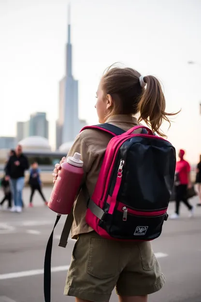 Compañero de Mochila Preferido de la Niña en el Parque Infantil