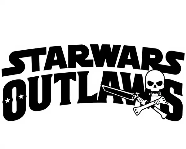 Concepto de diseño de logo de Outlaws de Star Wars en formato PNG