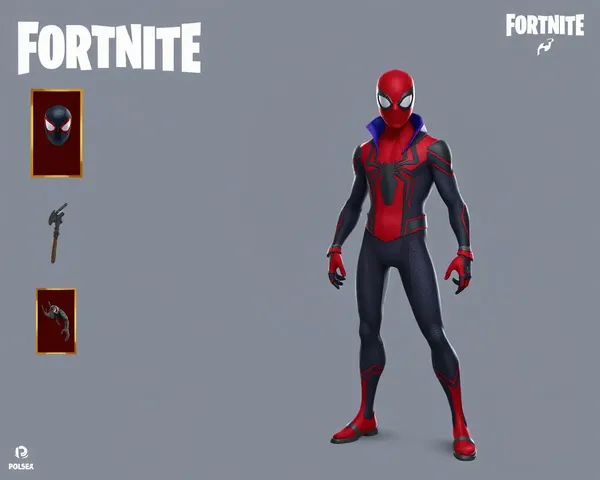 Concepto de diseño de piel de Spiderman en Fortnite en formato PNG