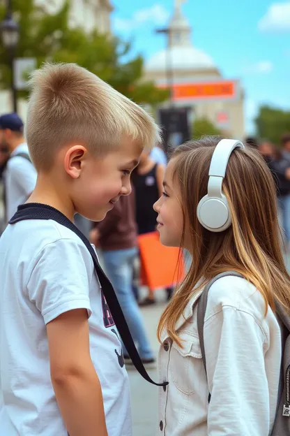 Confrontación pública entre un niño y una niña