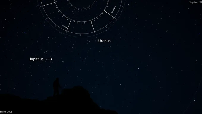 Conjunction de Jupiter y Urano en 2025 Predicha