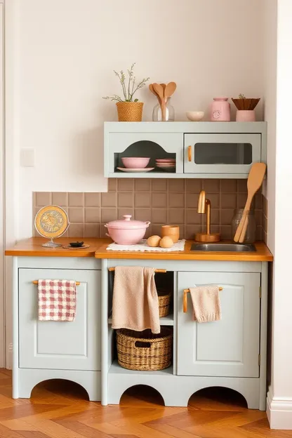 Conjunto de cocina para niñas con diseño colorido