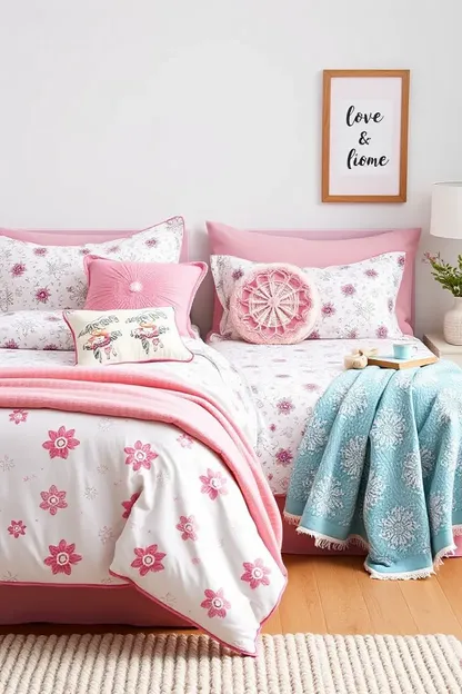 Conjunto de ropa de cama para niñas con diseño whimsical y fantasioso