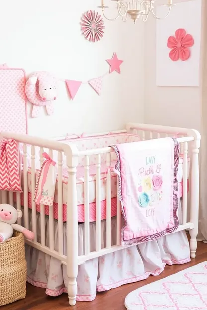 Conjunto de ropa de cuna hermoso para bebe niña