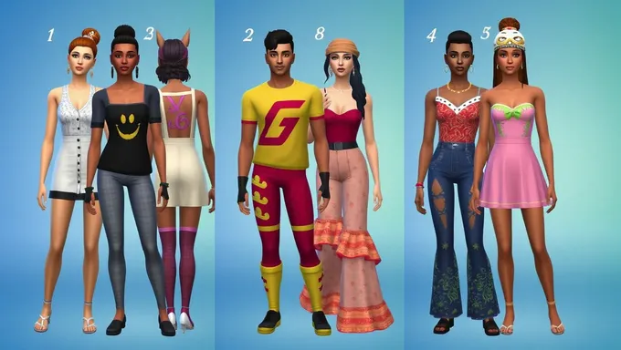 Conjuntos de ropa de Sims 4 2025 muestran inspiración de moda para Sims