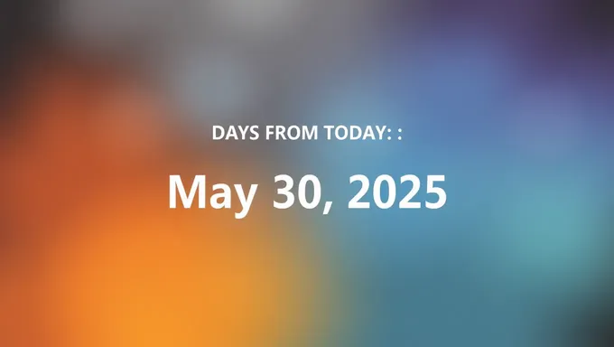 Contando los días hasta el 30 de mayo de 2025