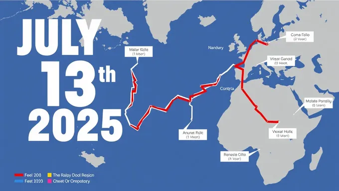 Coordenadas del mapa del rally del 13 de julio de 2025